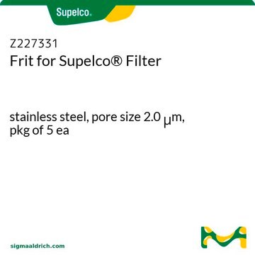 Frit for Supelco&#174; Filter stainless steel, pore size 2.0&#160;&#956;m, pkg of 5&#160;ea