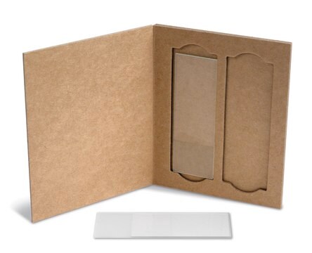 Cardboard slide mailer 2-place, L × W × H 103&#160;mm × 79&#160;mm × 5&#160;mm