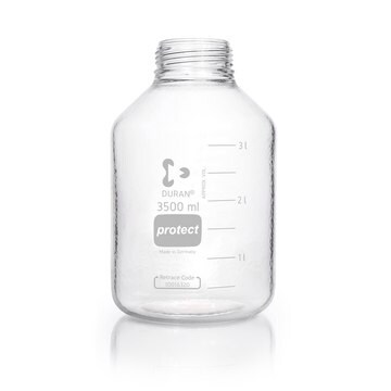 Duran&#174; Gls 80 Protect Labboratory Bottle With Gls 80 Thread capacity 3500&#160;mL, plastic-coated glass bottle (PU)