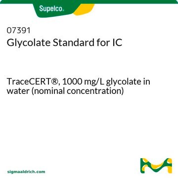 Glycolate Standard for IC TraceCERT&#174;, 1000&#160;mg/L glycolate in water (nominal concentration)