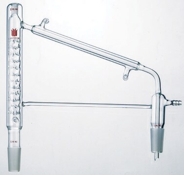 Synthware&#8482; vacuum jacketd Vigreux distillation head joint: ST/NS 14/20, column H 150&#160;mm, immersion depth 25&#160;mm