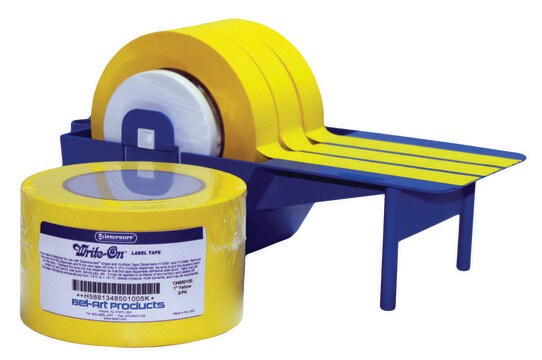 Bel-Art&#174; Write-on&#8482; Label Tape roll size 40&#160;yard, yellow, width 1&#160;in., pk of 3