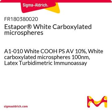 Estapor&#174; White Carboxylated microspheres A1-010 White COOH PS AV 10%, White carboxylated microspheres 100nm, Latex Turbidimetric Immunoassay - For ordering, click "Request more information"