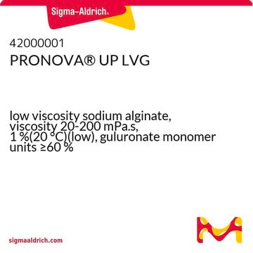 PRONOVA&#174; UP LVG low viscosity sodium alginate, viscosity 20-200&#160;mPa.s, 1&#160;%(20&#160;°C)(low), guluronate monomer units &#8805;60&#160;%