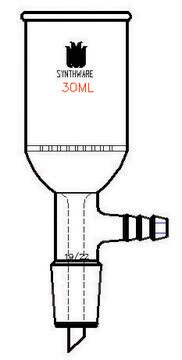 Synthware&#8482; filter funnel with perforated plate joint: ST/NS 24/40, plate O.D. 75&#160;mm