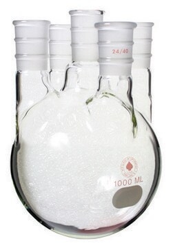 Ace five-neck round-bottom flask capacity 2,000&#160;mL, center joint: ST/NS 24/40