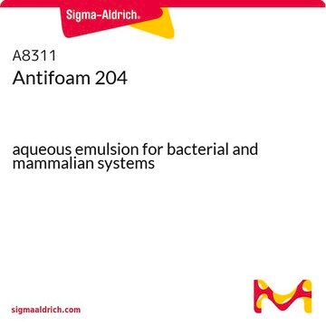 Antifoam 204 aqueous emulsion for bacterial and mammalian systems