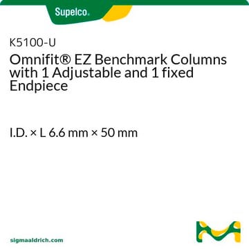 Omnifit&#174; EZ Benchmark Columns with 1 Adjustable and 1 fixed Endpiece I.D. × L 6.6&#160;mm × 50&#160;mm