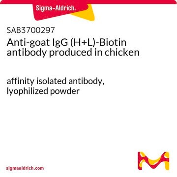 Anti-goat IgG (H+L)-Biotin antibody produced in chicken affinity isolated antibody, lyophilized powder