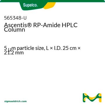 Ascentis&#174; RP-Amide HPLC Column 5&#160;&#956;m particle size, L × I.D. 25&#160;cm × 21.2&#160;mm