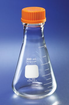 Pyrex&#174; wide-mouth graduated Erlenmeyer flask with screw-cap capacity 4,000&#160;mL