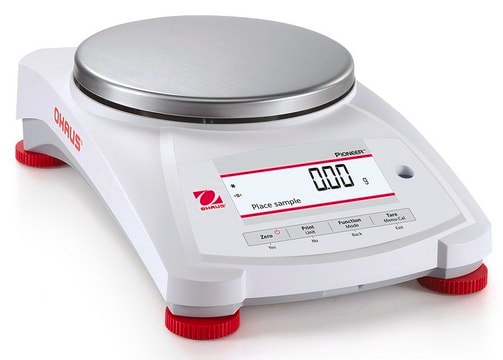 Ohaus&#174; Pioneer&#174; Precision Balance Model PX3202/E, weighing capacity 3200&#160;g, resolution: 0.01&#160;g, AC/DC input 230 V, universal plug set