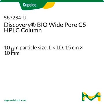 Discovery&#174; BIO Wide Pore C5 HPLC Column 10&#160;&#956;m particle size, L × I.D. 15&#160;cm × 10&#160;mm