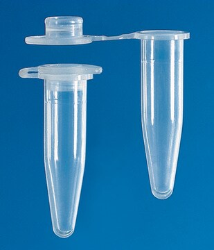 BRAND&#174; microcentrifuge tube, 0.5 mL with lid clear polypropylene, pkg of 1000