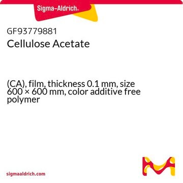 Cellulose Acetate (CA), film, thickness 0.1&#160;mm, size 600 × 600&#160;mm, color additive free polymer