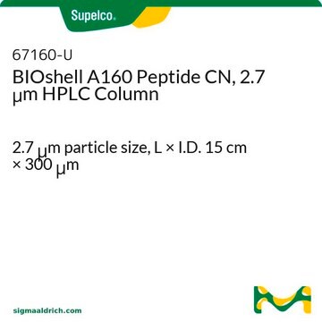 BIOshell A160 Peptide CN, 2.7 &#956;m HPLC Column 2.7&#160;&#956;m particle size, L × I.D. 15&#160;cm × 300&#160;&#956;m