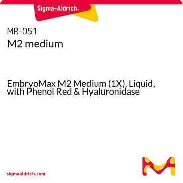 M2 medium EmbryoMax M2 Medium (1X), Liquid, with Phenol Red &amp; Hyaluronidase