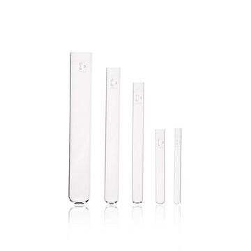 DURAN&#174; test tube borosilicate glass, tube volume (22&#160;mL), straight rim, tube diam. (18&#160;mm) , External Thread