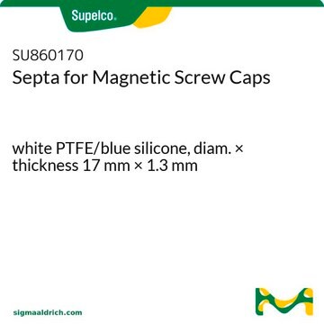 Septa for Magnetic Screw Caps white PTFE/blue silicone, diam. × thickness 17&#160;mm × 1.3&#160;mm