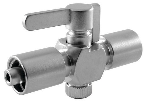 Perfektum&#174; one-way compression-nut stopcock Male Luer lock to male Luer lock, not unidirectional