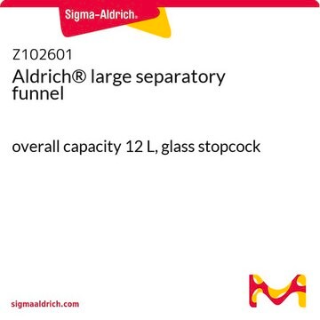 Aldrich&#174; large separatory funnel overall capacity 12 L, glass stopcock