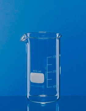 BRAND&#174; glass beaker with spout, tall form volume 250&#160;mL, with graduation