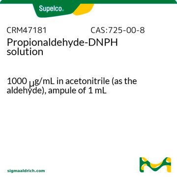 プロピオンアルデヒド-2,4-ジニトロフェニルヒドラゾン 溶液 1000&#160;&#956;g/mL in acetonitrile (as the aldehyde), ampule of 1&#160;mL