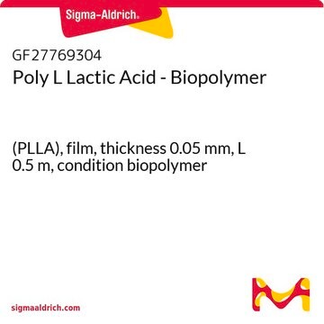 Poly L Lactic Acid - Biopolymer (PLLA), film, thickness 0.05&#160;mm, L 0.5&#160;m, condition biopolymer