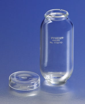 Pyrex&#174; gum stability glass bombs gum bomb w/ cover, reusable, non-sterile, 1/cs