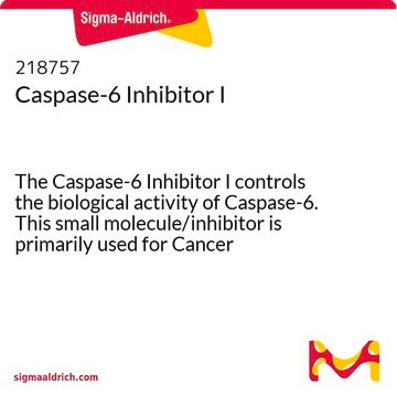 Caspase-6 Inhibitor I The Caspase-6 Inhibitor I controls the biological activity of Caspase-6. This small molecule/inhibitor is primarily used for Cancer applications.