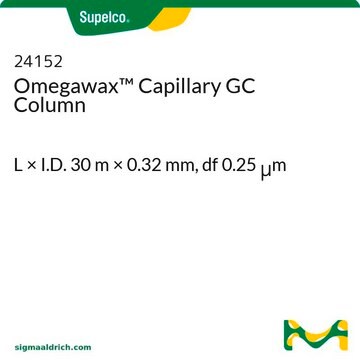 Omegawax Capillary GC Column L × I.D. 30&#160;m × 0.32&#160;mm, df 0.25&#160;&#956;m