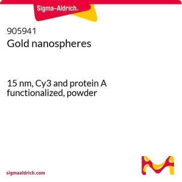 Gold nanospheres 15 nm, Cy3 and protein A functionalized, powder