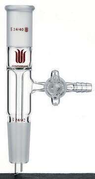 Synthware&#8482; vertical vacuum take-off adapter with glass stopcock joint: ST/NS 24/40