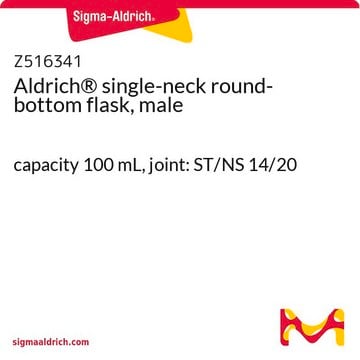 Aldrich&#174;1つ口丸底フラスコ、オス capacity 100&#160;mL, joint: ST/NS 14/20