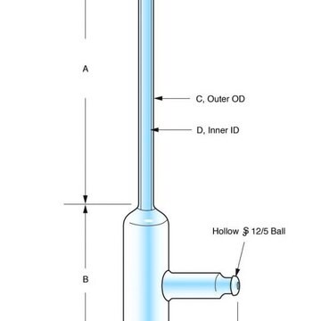 Wilmad&#174; Suprasil&#174; VT Dewar Inserts for Bruker&#174; OAL, O.D. 10&#160;mm , lower, L 147&#160;mm , upper, L 72&#160;mm , lower