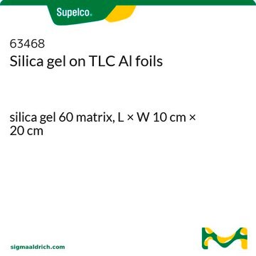 Silica gel on TLC Al foils silica gel 60 matrix, L × W 10&#160;cm × 20&#160;cm