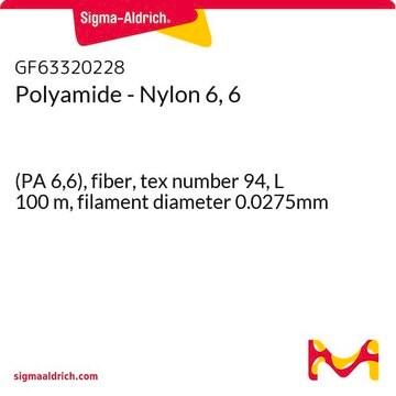 Polyamide - Nylon 6, 6 (PA 6,6), fiber, tex number 94, L 100&#160;m, filament diameter 0.0275mm