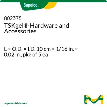 TSKgel&#174; Hardware and Accessories L × O.D. × I.D. 10&#160;cm × 1/16&#160;in. × 0.02&#160;in., pkg of 5&#160;ea