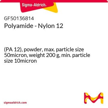 Polyamide - Nylon 12 (PA 12), powder, max. particle size 50micron, weight 200&#160;g, min. particle size 10micron