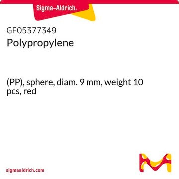 Polypropylene (PP), sphere, diam. 9&#160;mm, weight 10 pcs, red