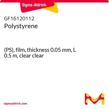 Polystyrene (PS), film, thickness 0.05&#160;mm, L 0.5&#160;m, clear clear