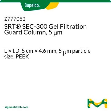 SRT&#174; SEC-300 Gel Filtration Guard Column, 5 &#956;m L × I.D. 5&#160;cm × 4.6&#160;mm, 5&#160;&#956;m particle size, PEEK