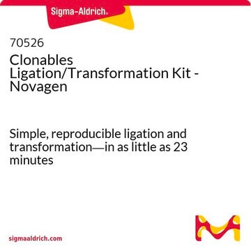 Clonables Ligation/Transformation Kit - Novagen Simple, reproducible ligation and transformation&#8212;in as little as 23 minutes