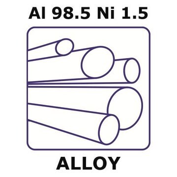 Aluminum-nickel alloy, Al98.5Ni1.5 500mm rod, 14mm diameter