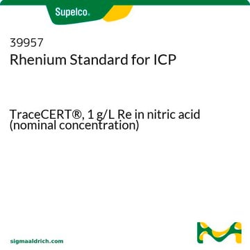 Rhenium Standard for ICP TraceCERT&#174;, 1&#160;g/L Re in nitric acid (nominal concentration)