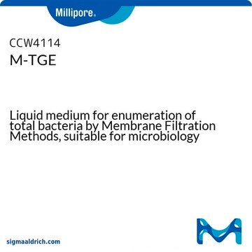 M-TGE Liquid medium for enumeration of total bacteria by Membrane Filtration Methods, suitable for microbiology