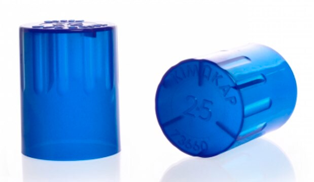 KIMBLE&#174; KIM-KAP&#174; push cap blue polypropylene cap, cap diam. (18&#160;mm)