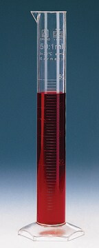 BRAND&#174; graduated cylinder, PMP, embossed scale volume 2000&#160;mL, accuracy: 20&#160;mL