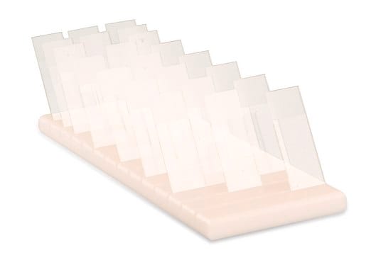 Slide holder for 40 slides, white polyethylene