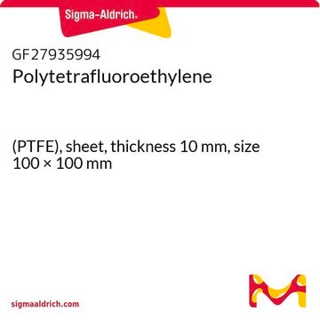 Polytetrafluoroethylene (PTFE), sheet, thickness 10&#160;mm, size 100 × 100&#160;mm